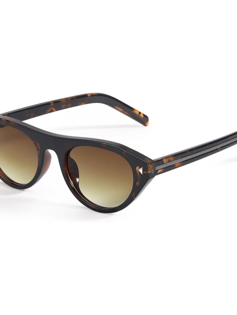 Chic Oval Cat Eye Sunglasses with UV400 Protection - Lightweight & Stylish